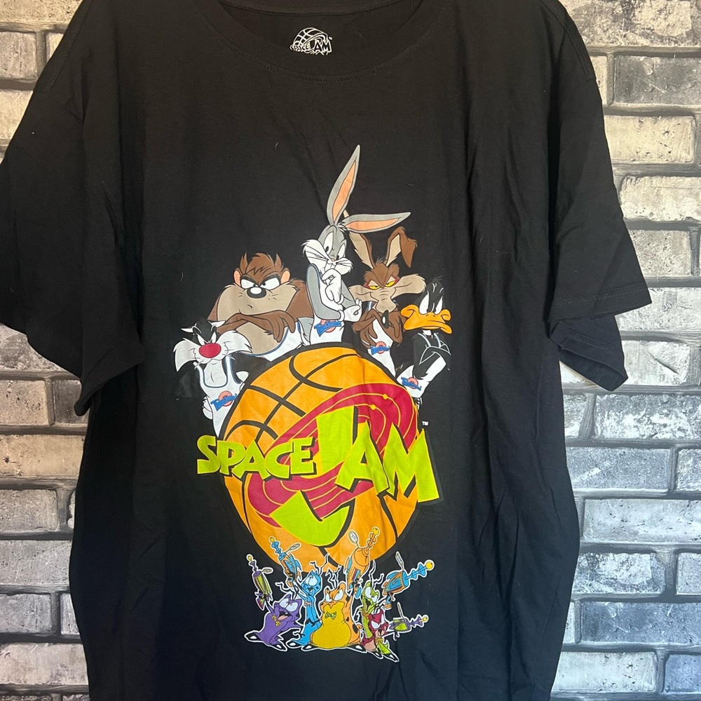 NWOT Space Jam Black Graphic T-Shirt XXL